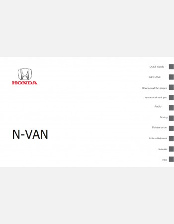 honda n-van 2020 2021& 2022 owners manual